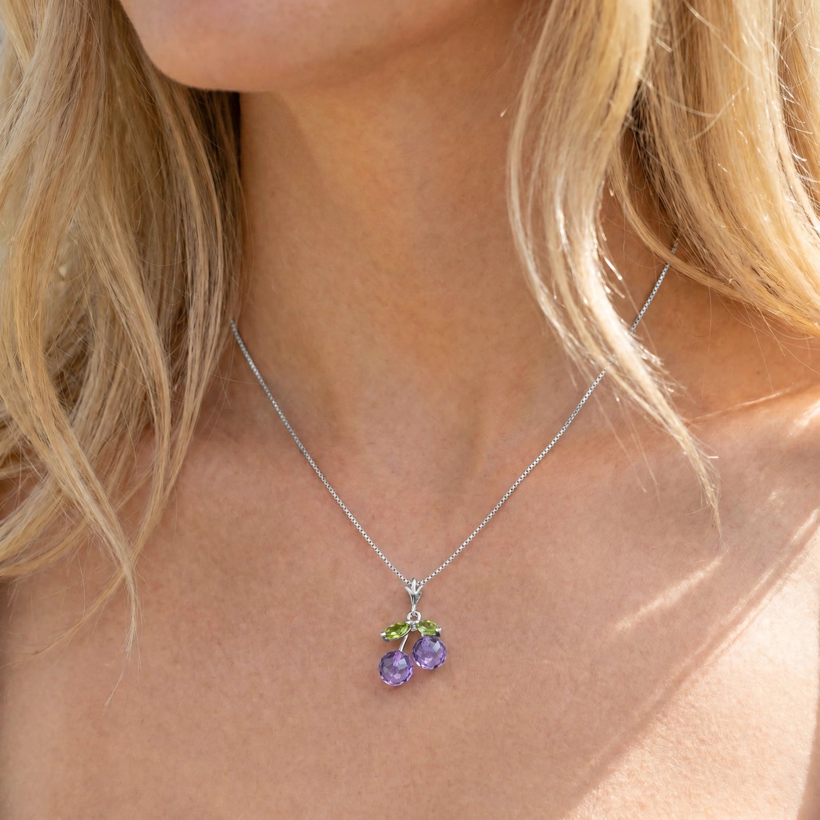 White Gold Peridot & Amethyst — Edda