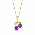 Yellow Gold Peridot & Amethyst — Edda