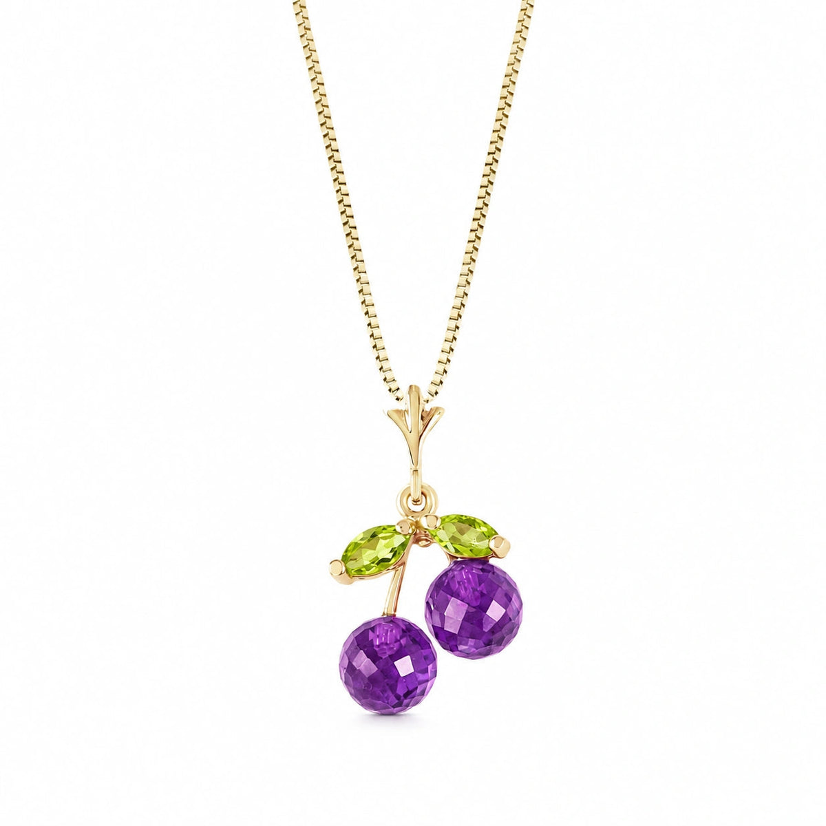 Yellow Gold Peridot & Amethyst — Edda