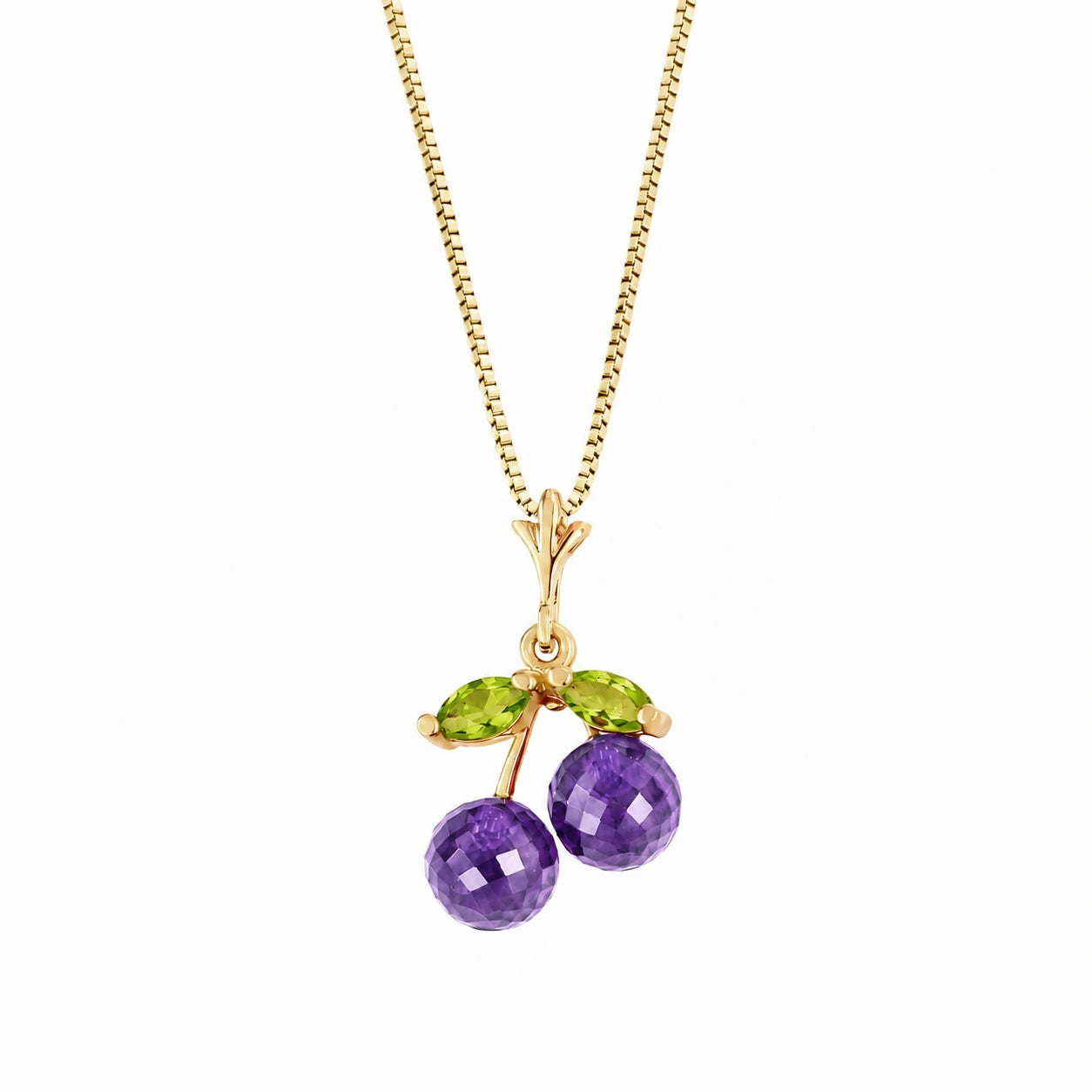 Yellow Gold Peridot & Amethyst — Edda