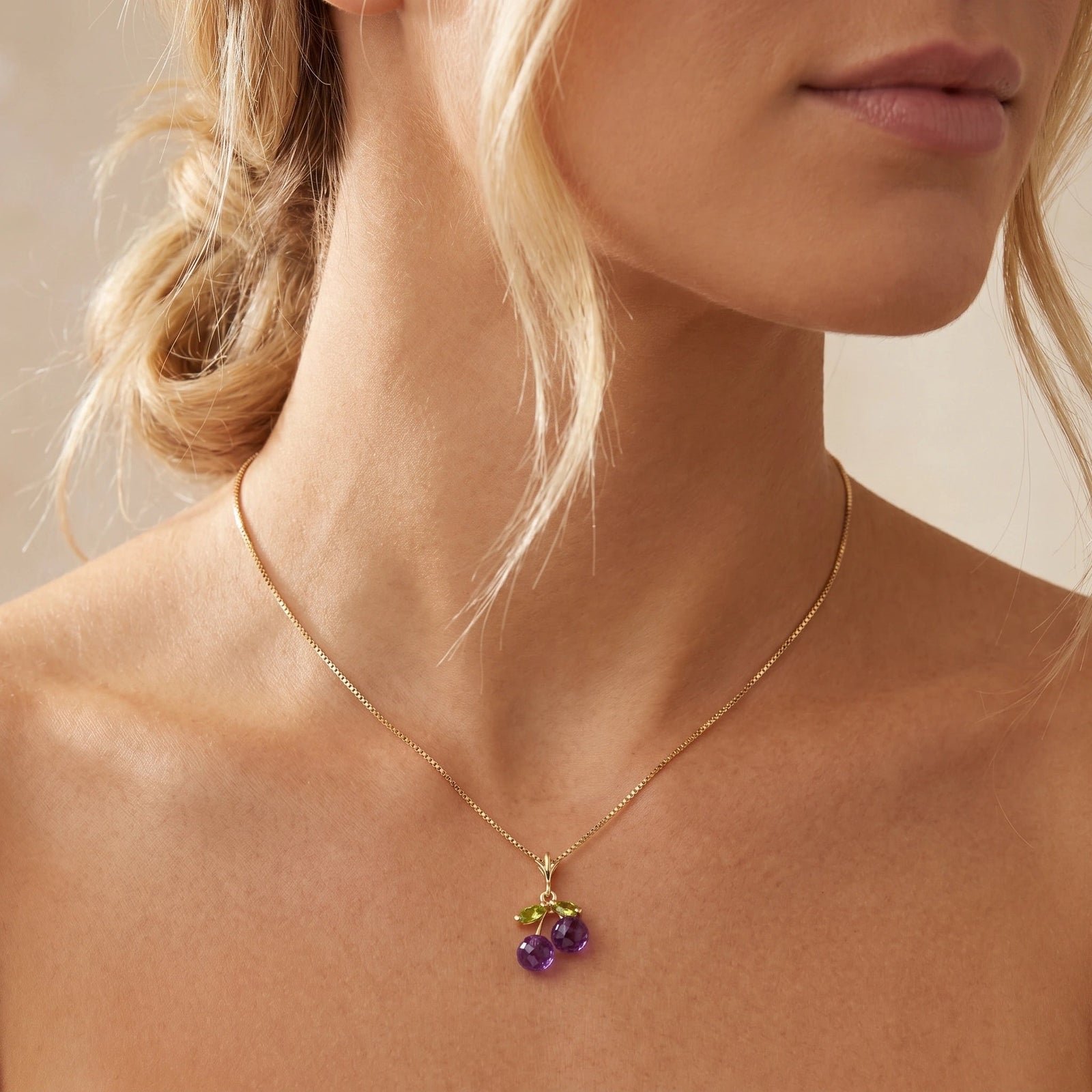 Yellow Gold Peridot & Amethyst — Edda