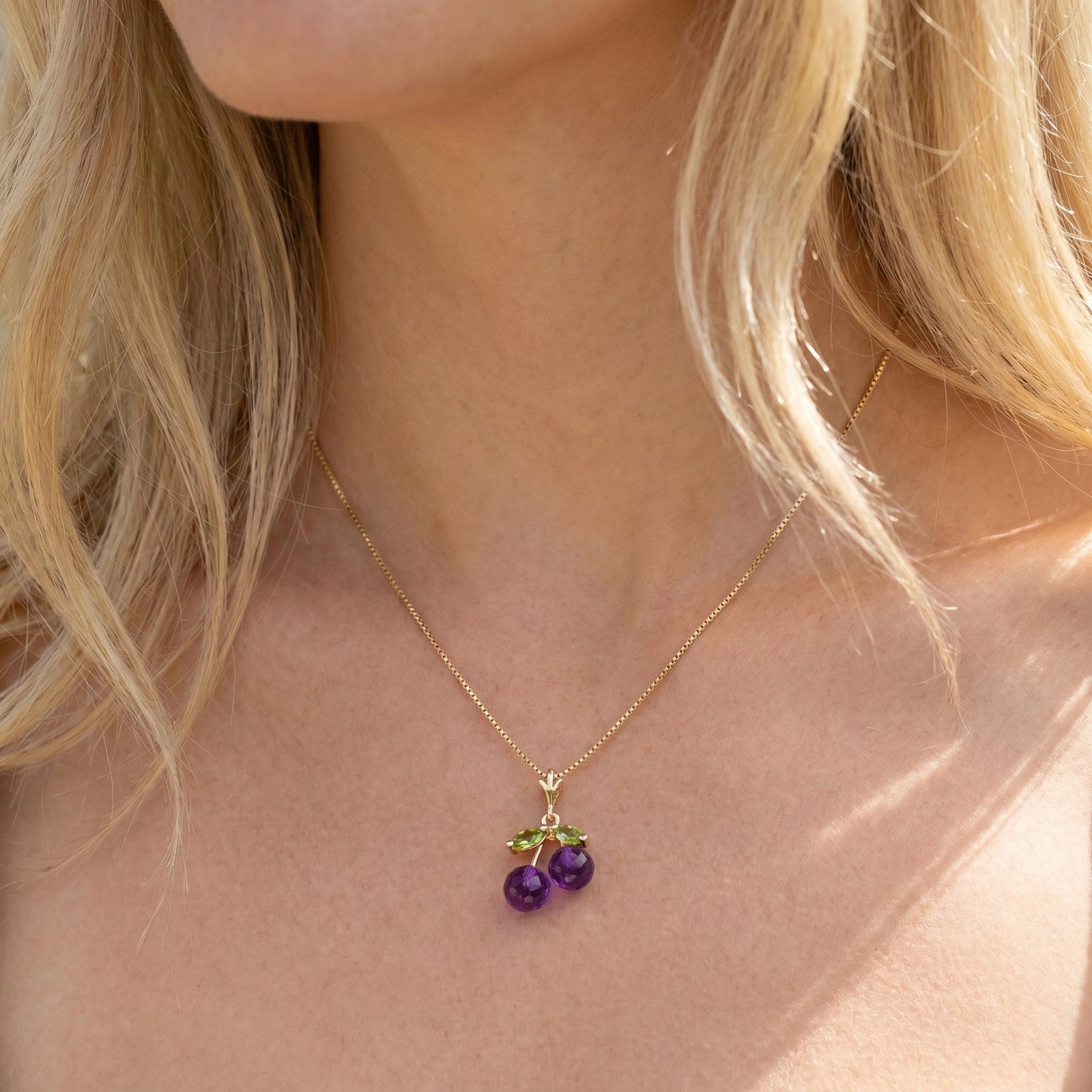 Yellow Gold Peridot & Amethyst — Edda