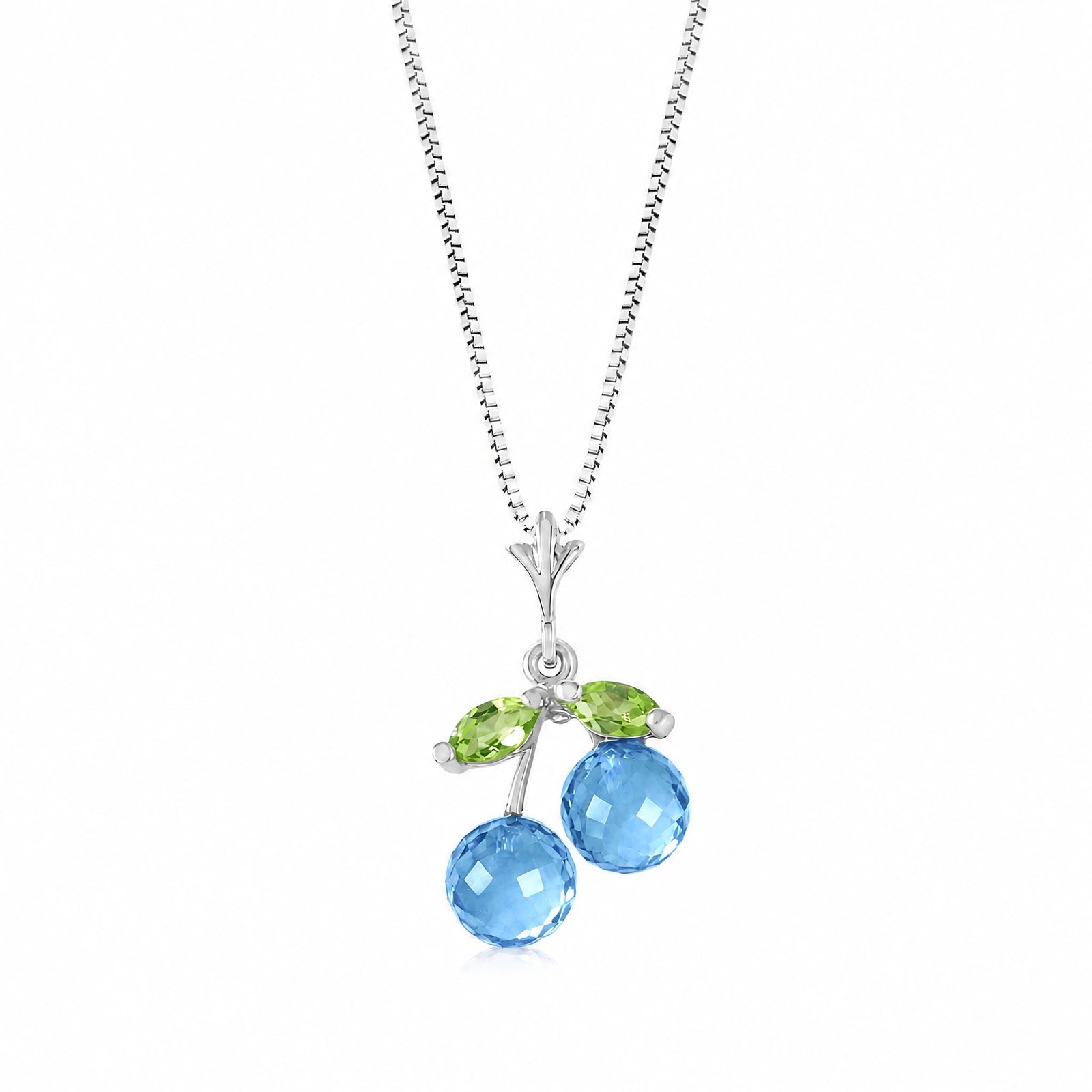 White Gold Peridot & Blue Topaz — Edda
