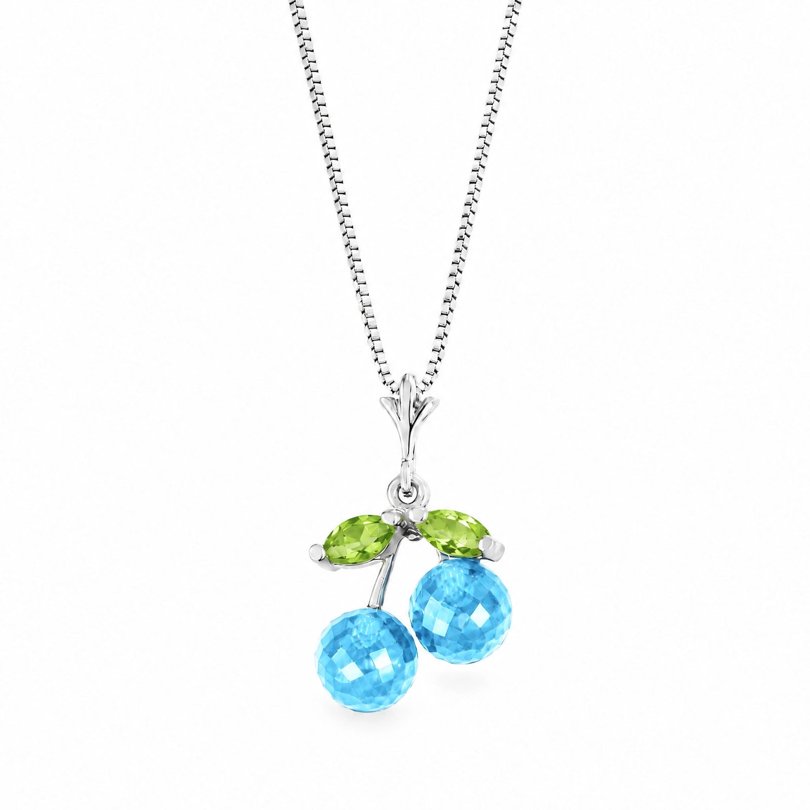 White Gold Peridot & Blue Topaz — Edda
