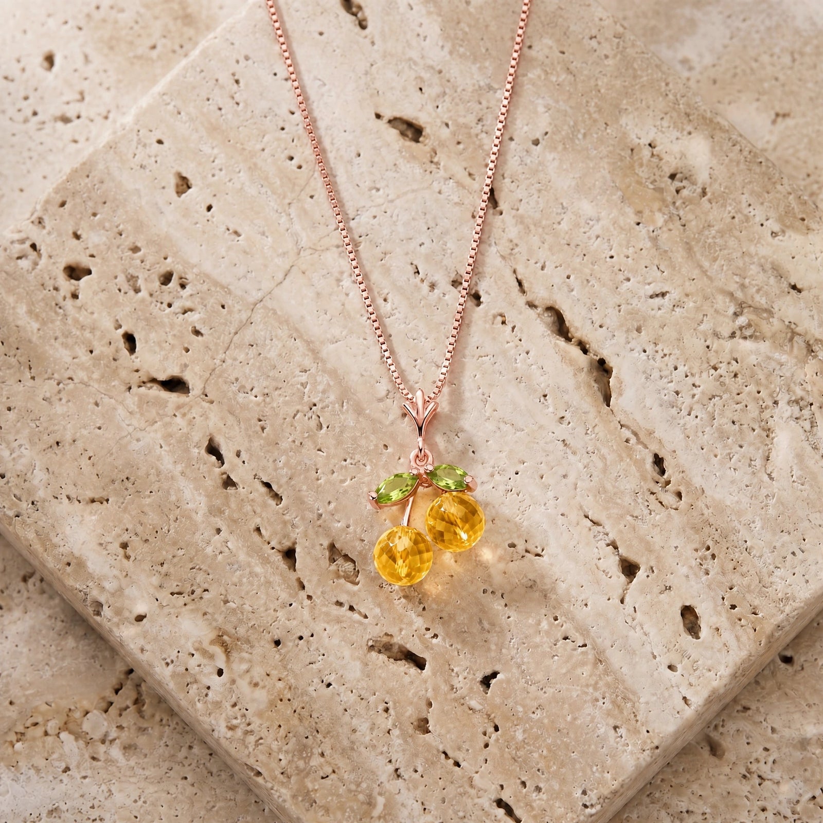 Rose Gold Peridot & Citrine — Edda