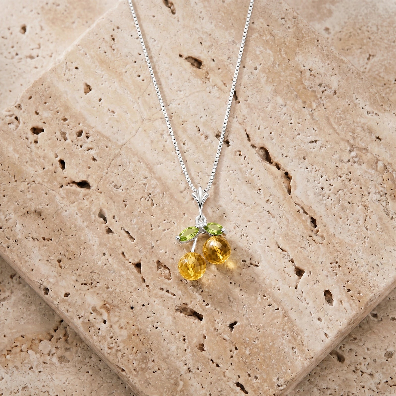White Gold Peridot & Citrine — Edda