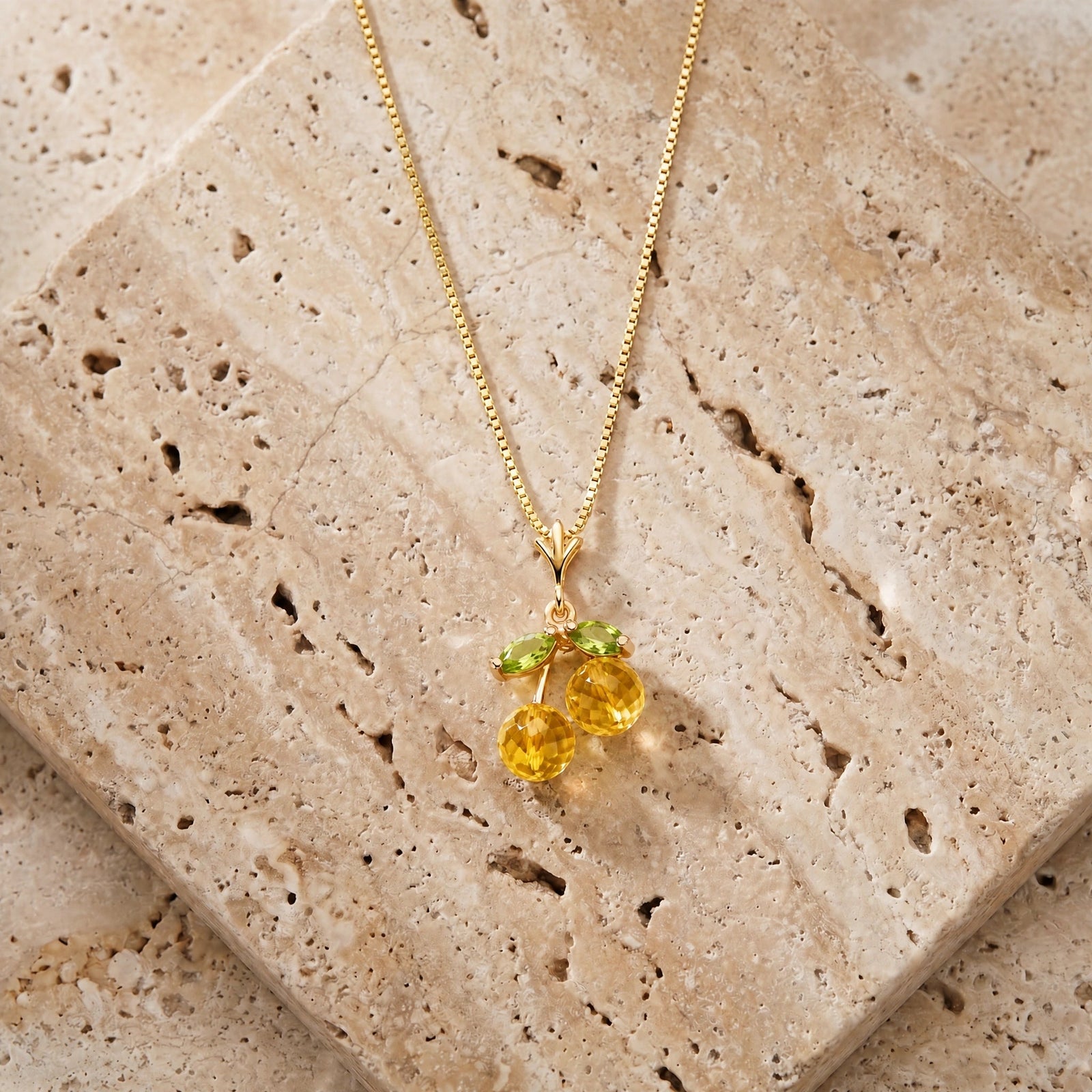 Yellow Gold Peridot & Citrine — Edda