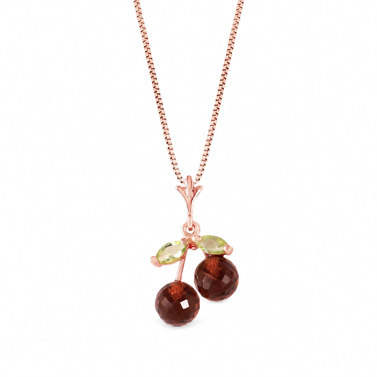 Rose Gold Peridot & Garnet — Edda