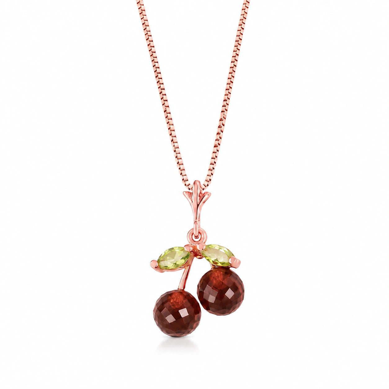 Rose Gold Peridot & Garnet — Edda