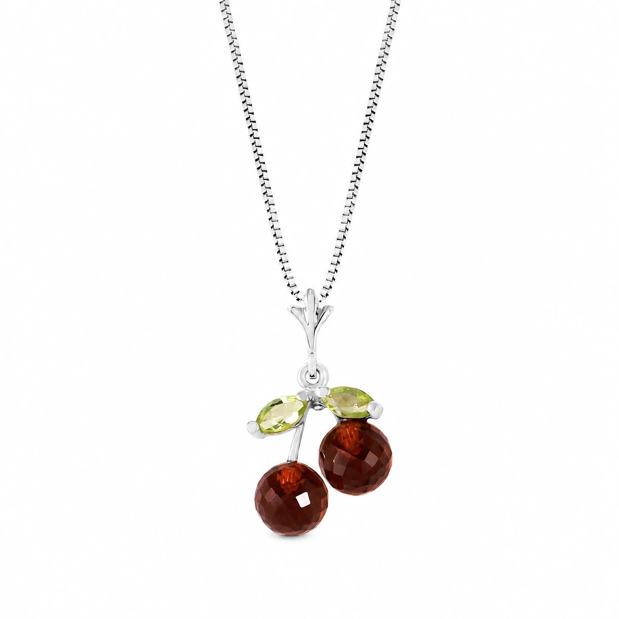 White Gold Peridot & Garnet — Edda