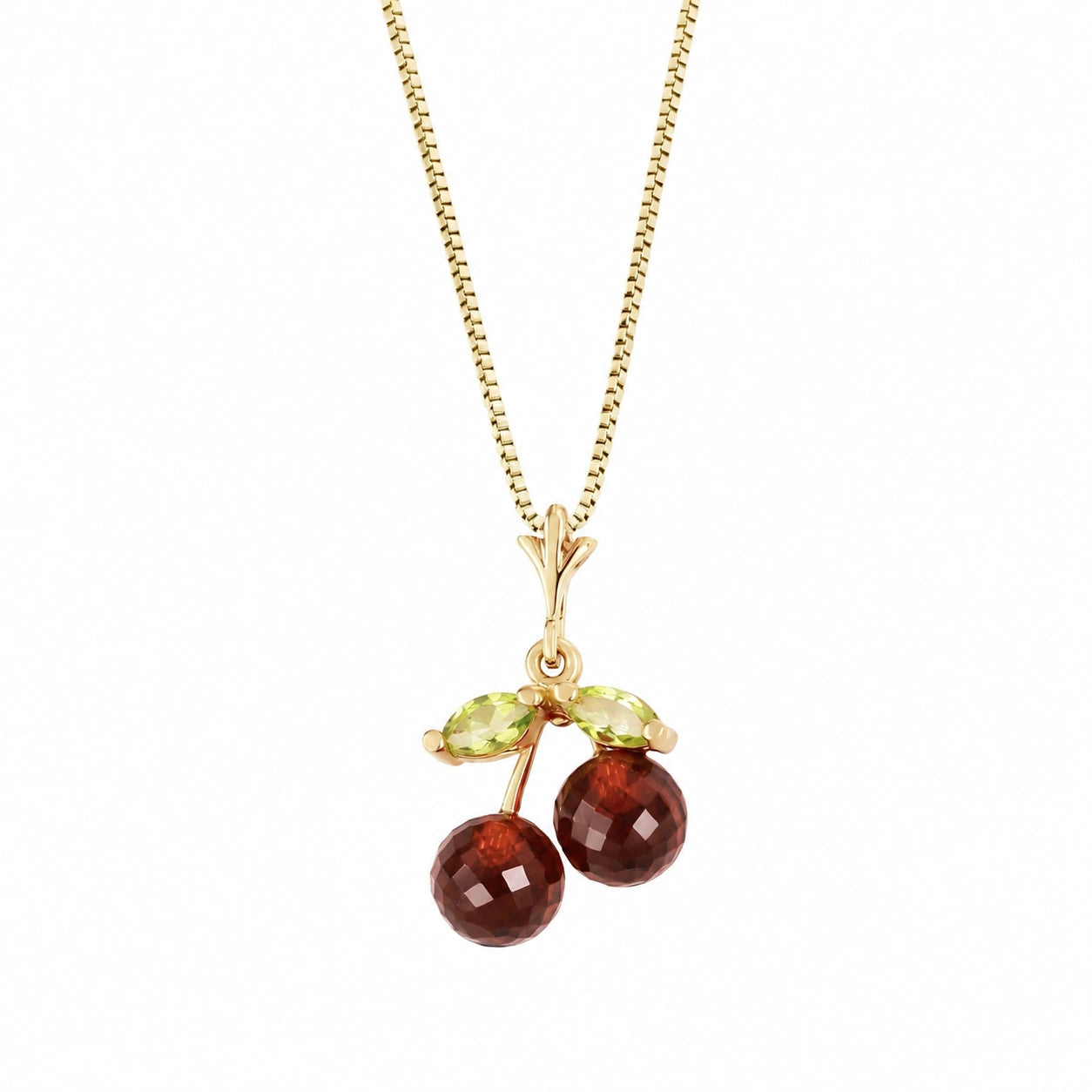 Yellow Gold Peridot & Garnet — Edda