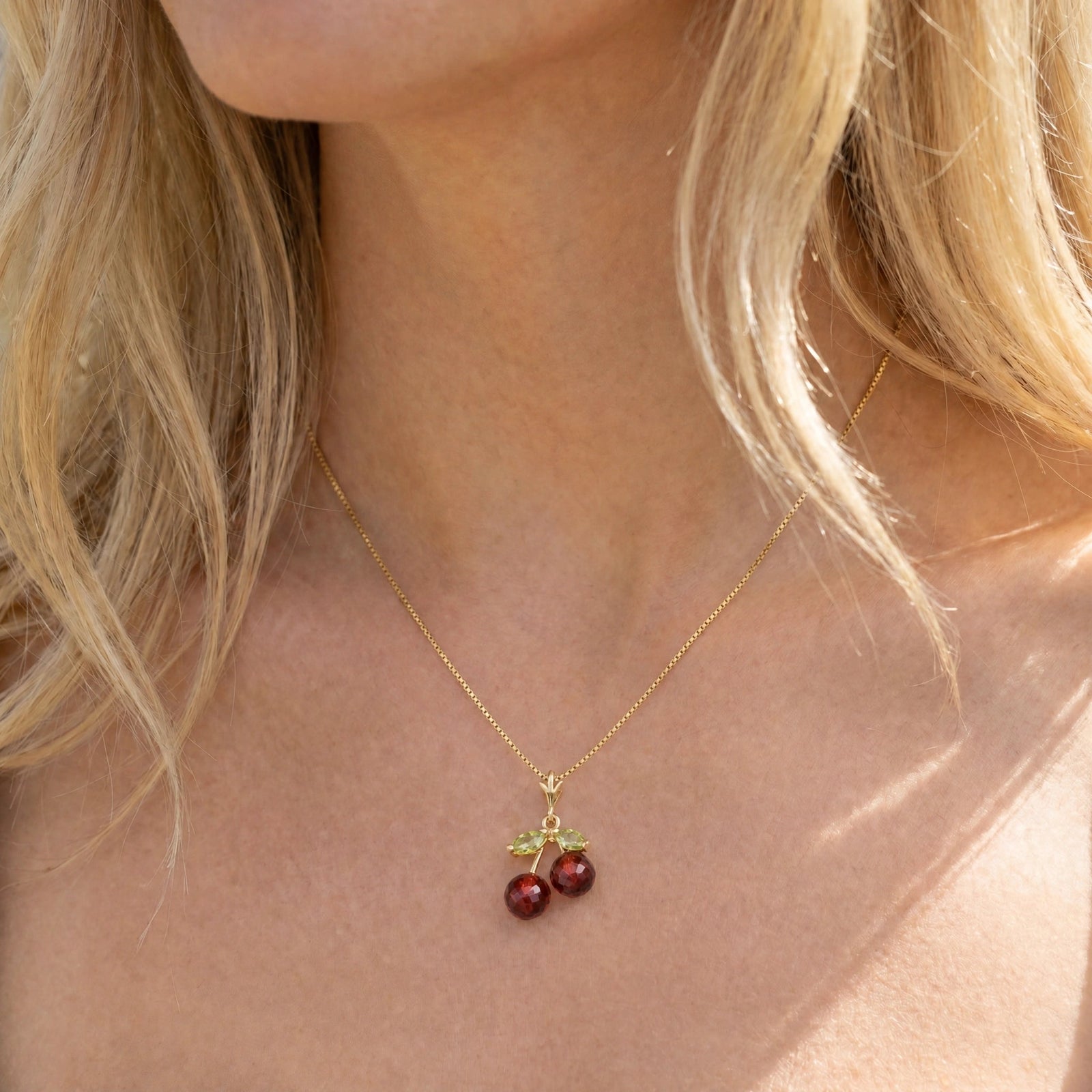 Yellow Gold Peridot & Garnet — Edda