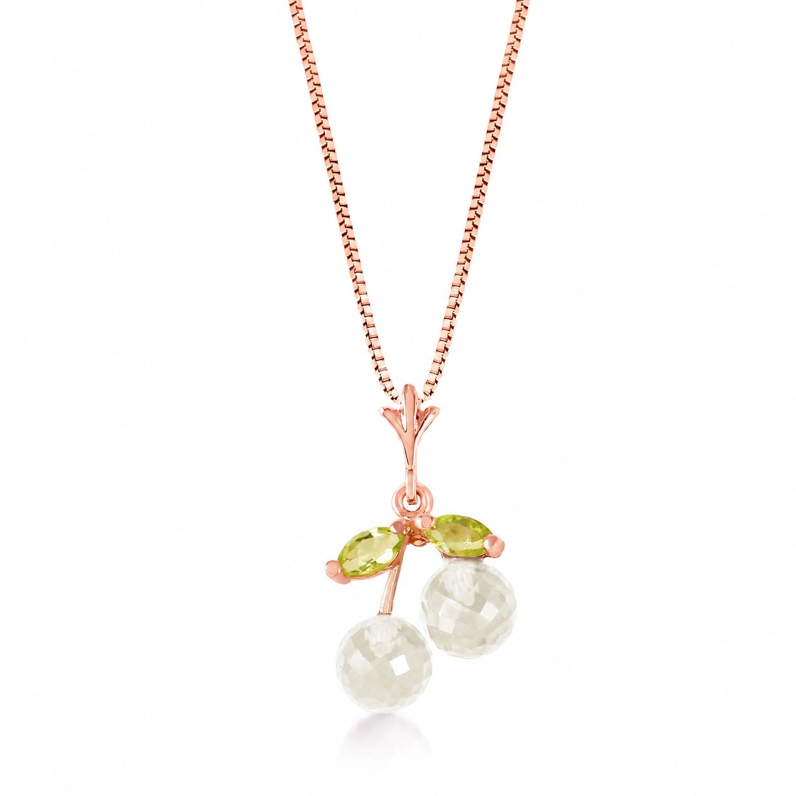 Rose Gold Peridot & White Topaz — Edda