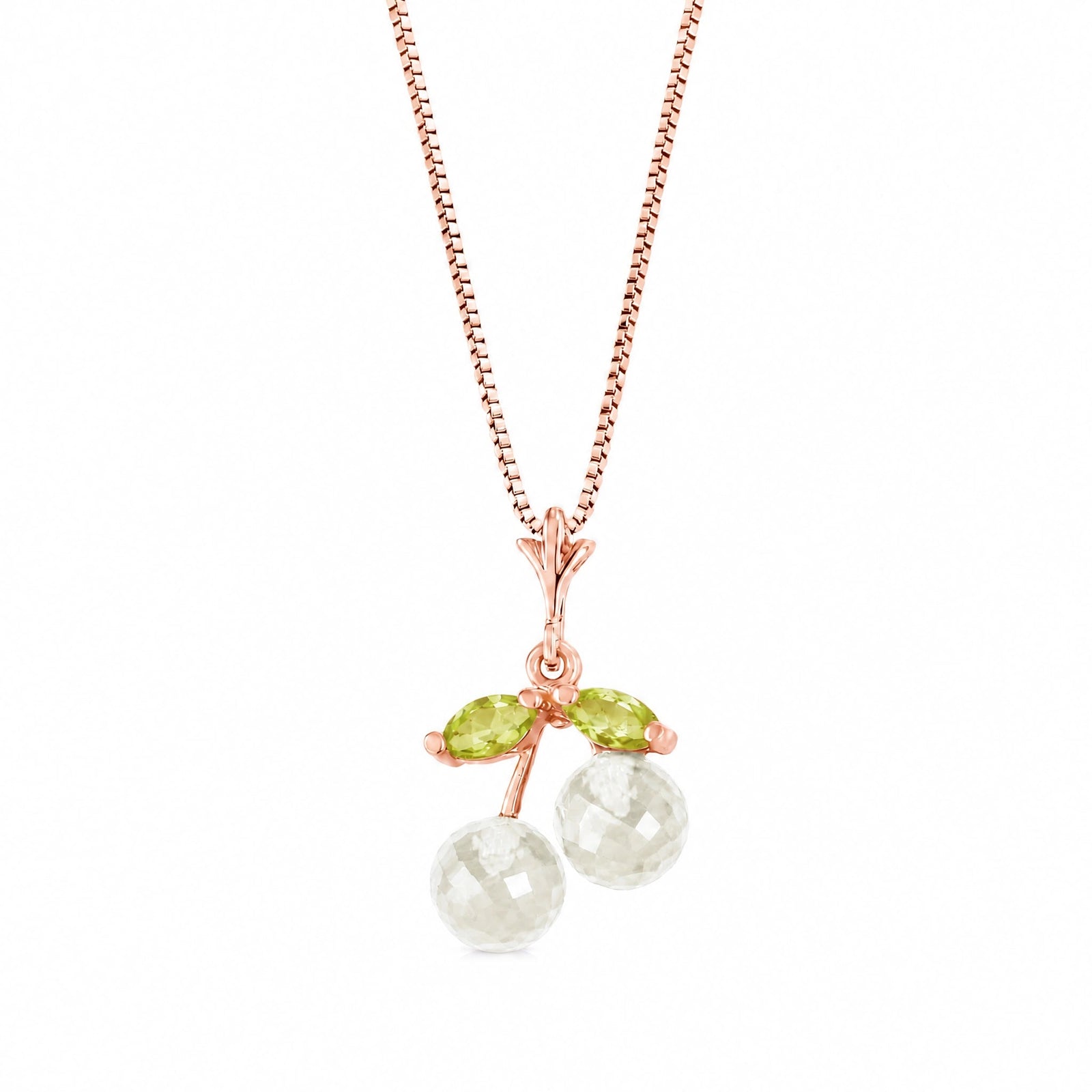 Rose Gold Peridot & White Topaz — Edda