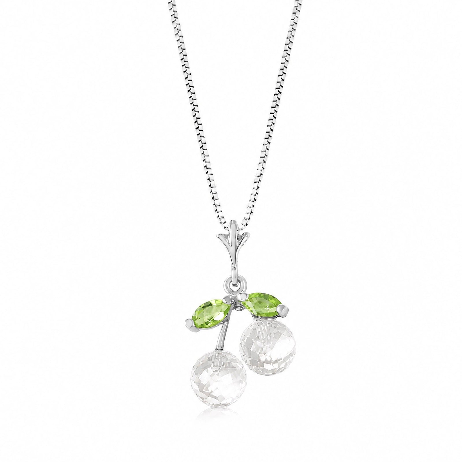 White Gold Peridot & White Topaz — Edda