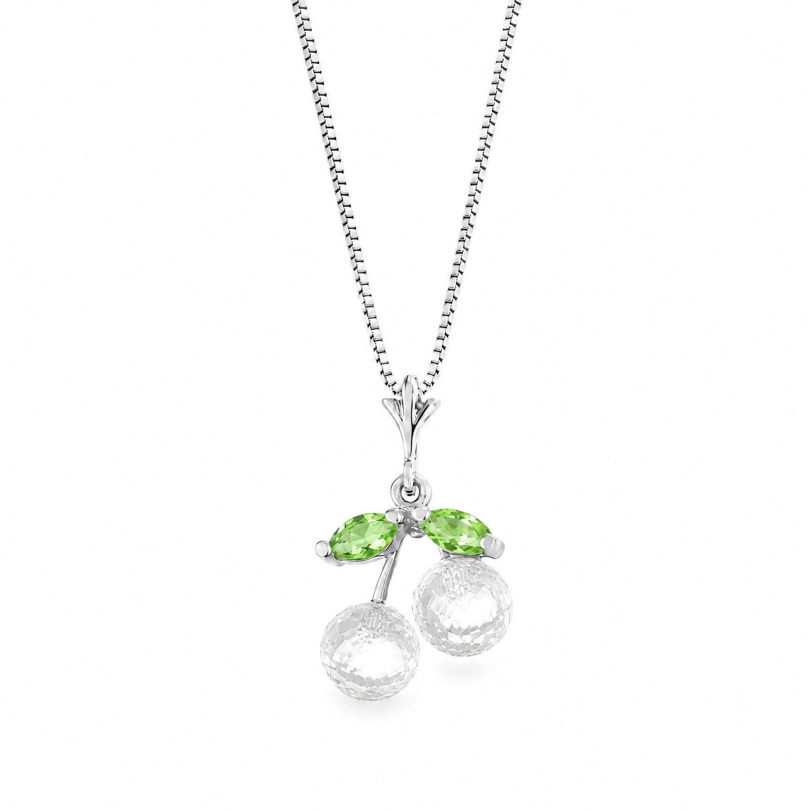 White Gold Peridot & White Topaz — Edda