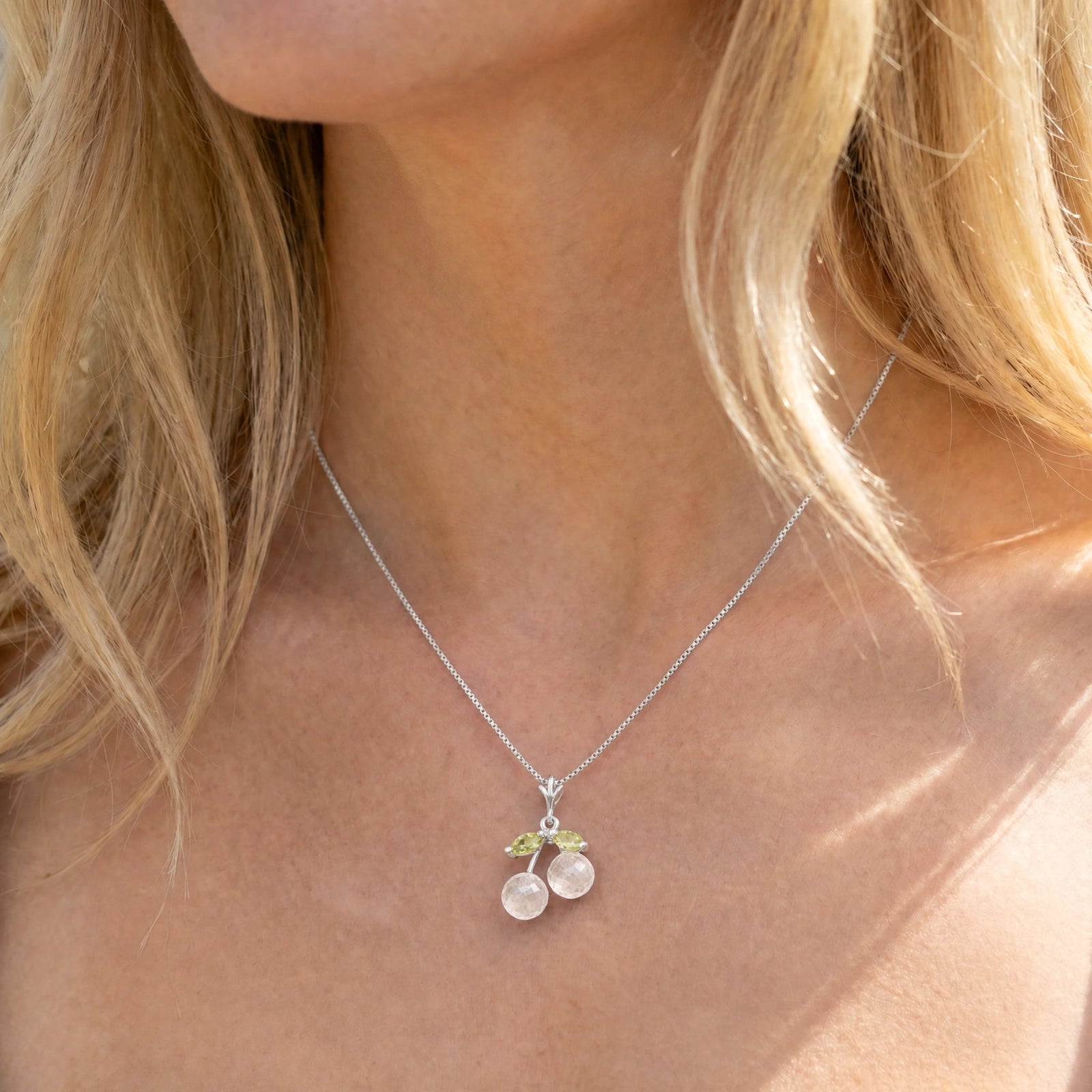 White Gold Peridot & White Topaz — Edda