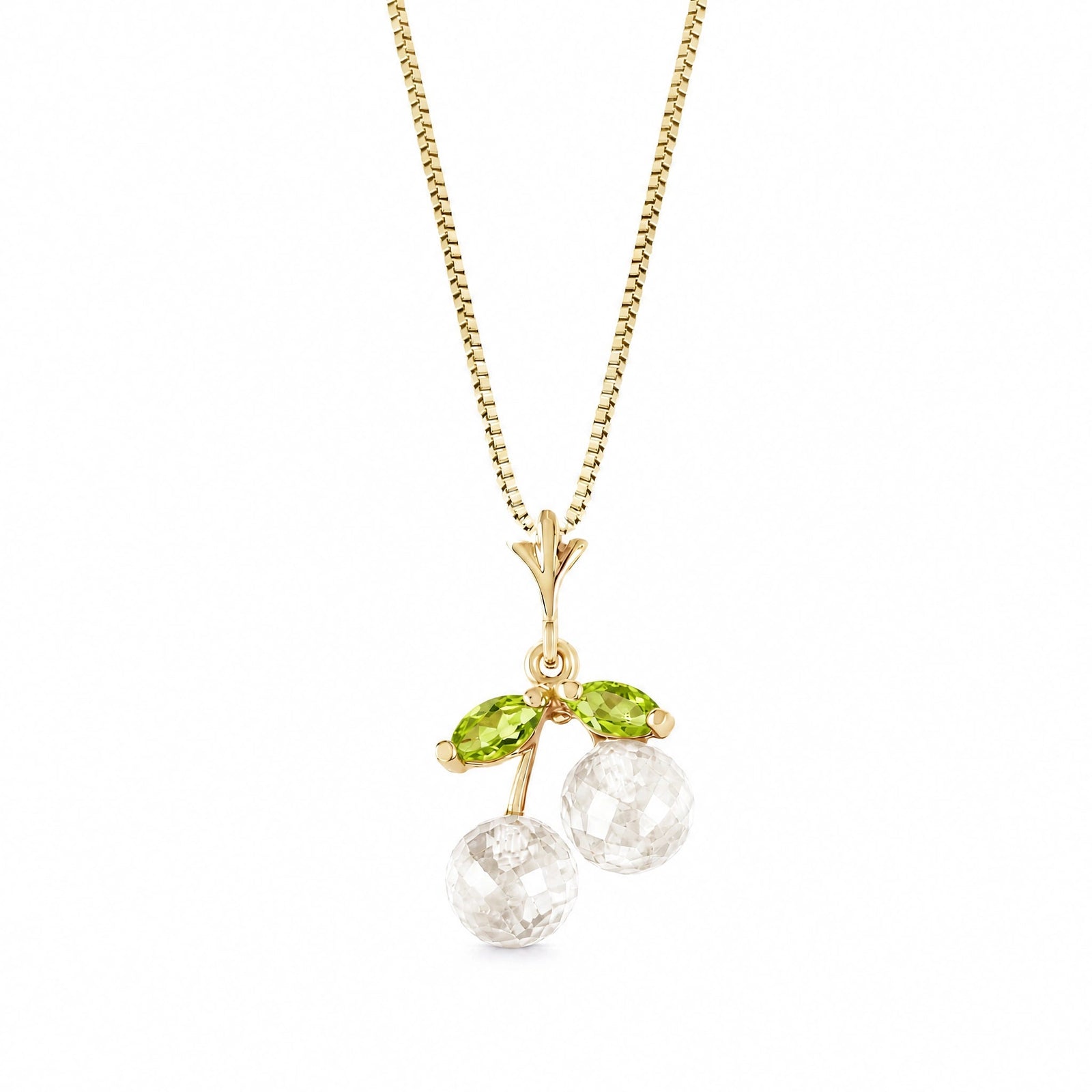 Yellow Gold Peridot & White Topaz — Edda