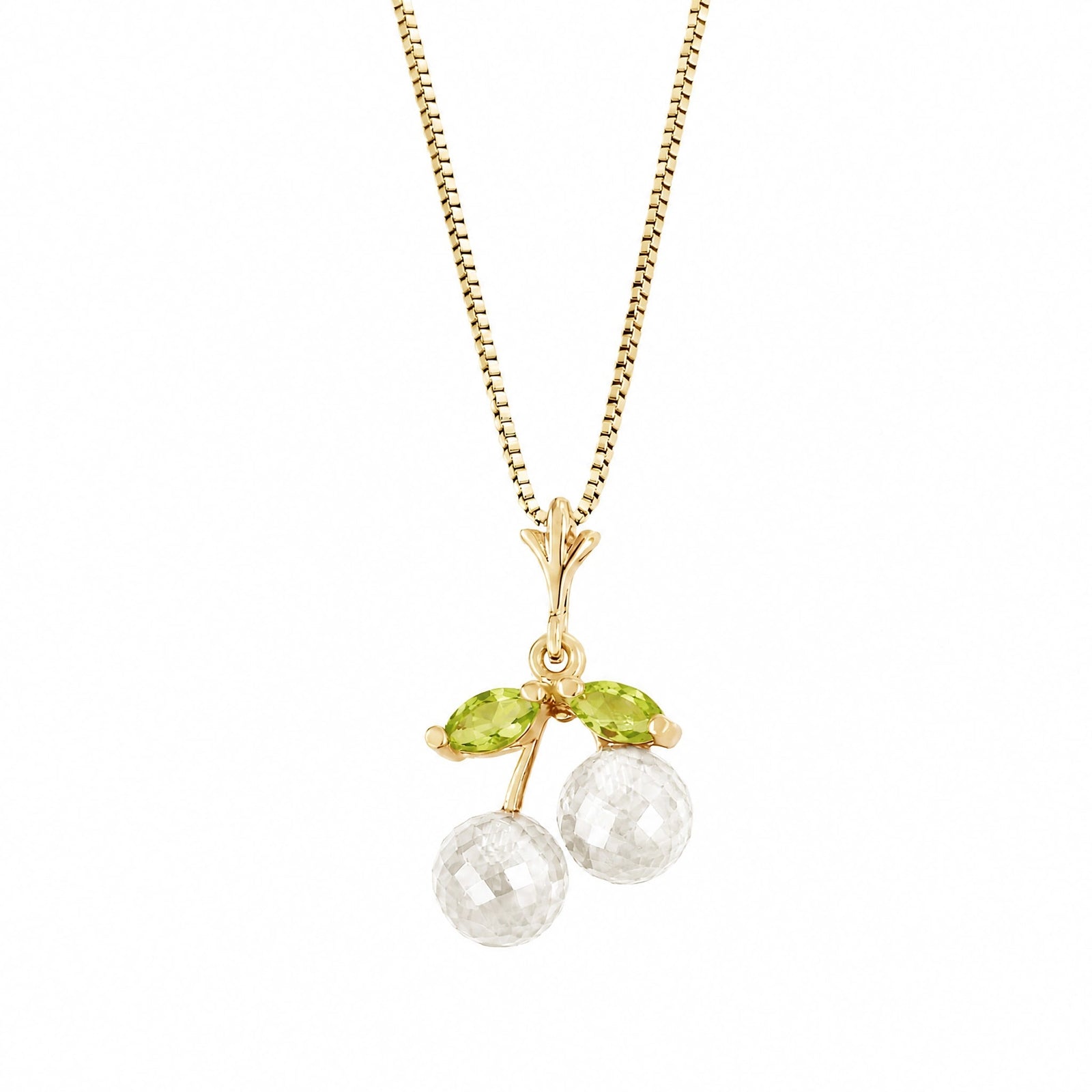Yellow Gold Peridot & White Topaz — Edda