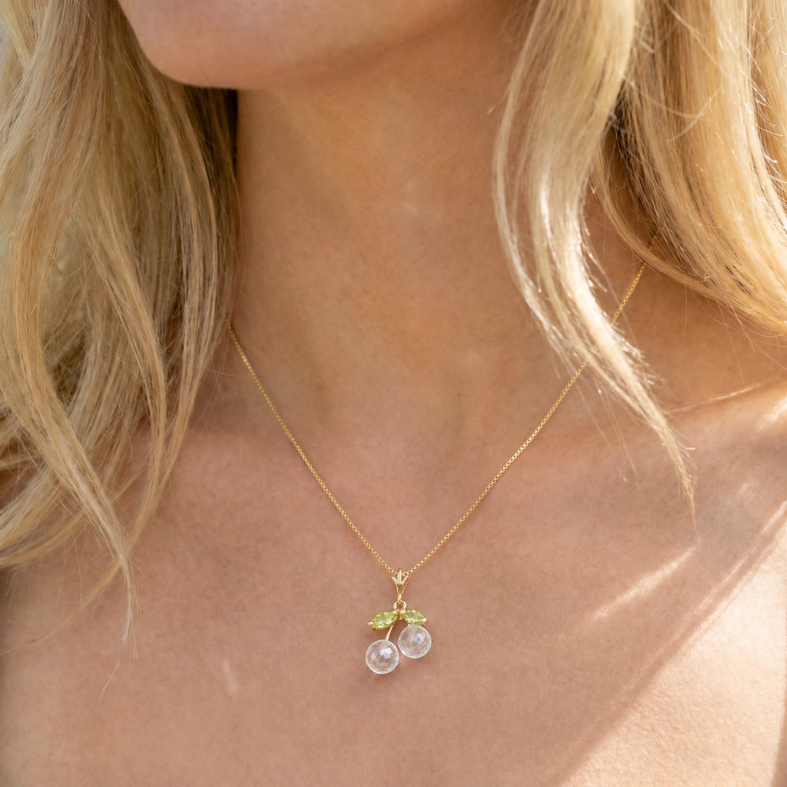 Yellow Gold Peridot & White Topaz — Edda