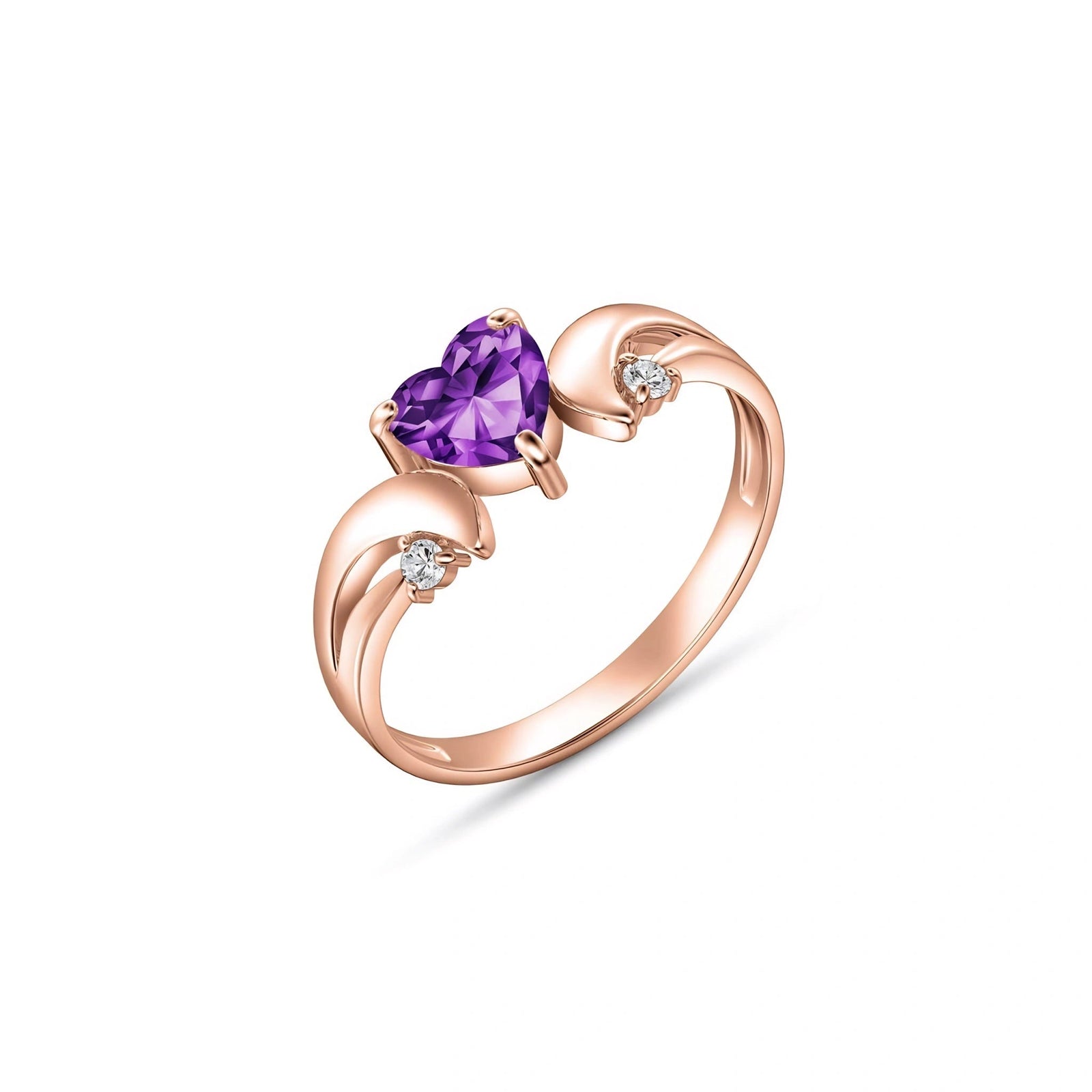 Rose Gold Diamond & Amethyst — Annetta
