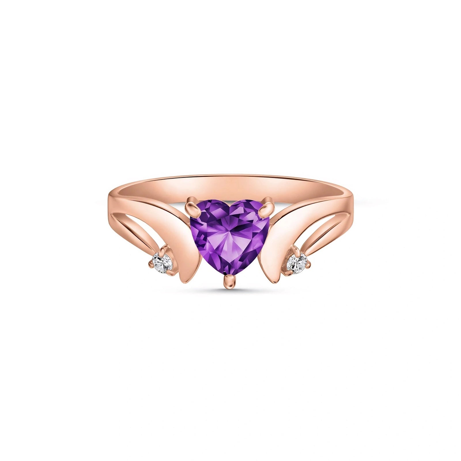 Rose Gold Diamond & Amethyst — Annetta