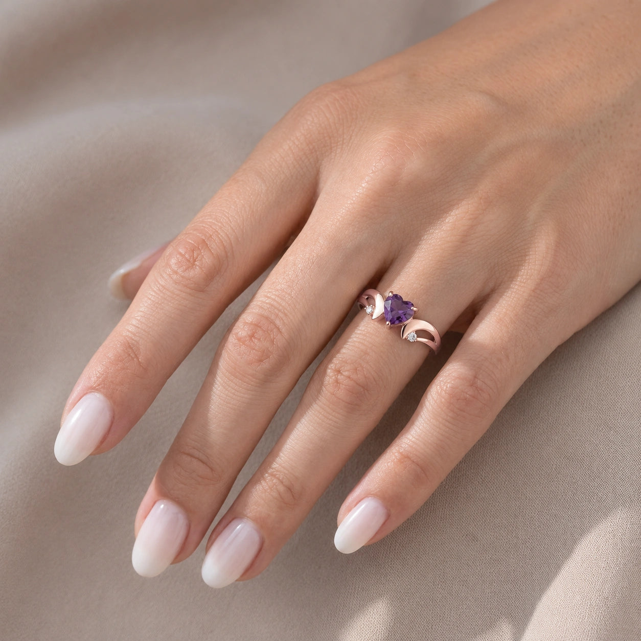 Rose Gold Diamond & Amethyst — Annetta
