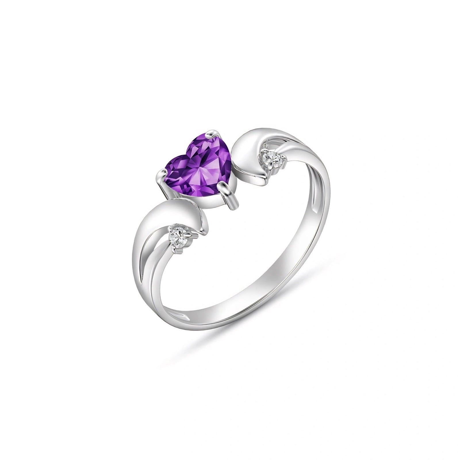 White Gold Diamond & Amethyst — Annetta