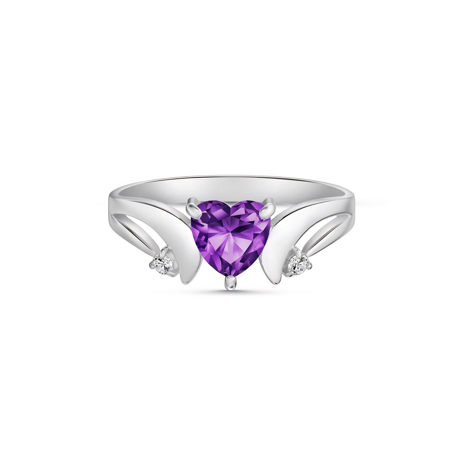 White Gold Diamond & Amethyst — Annetta