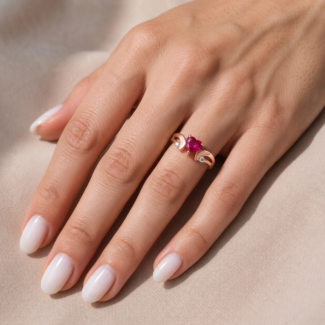 Rose Gold Diamond & Pink Topaz — Annetta