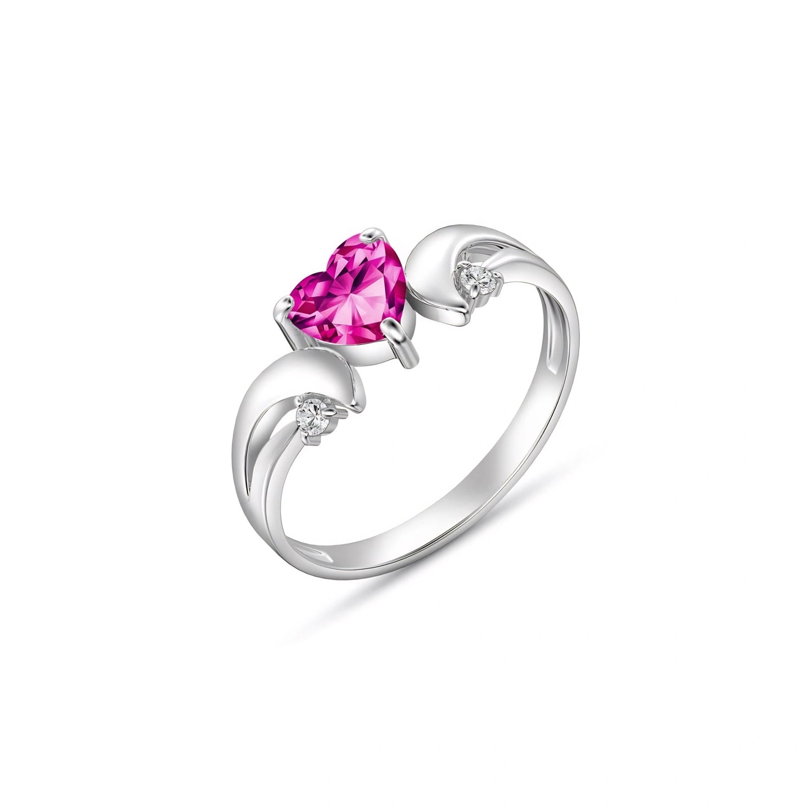 White Gold Diamond & Pink Topaz — Annetta
