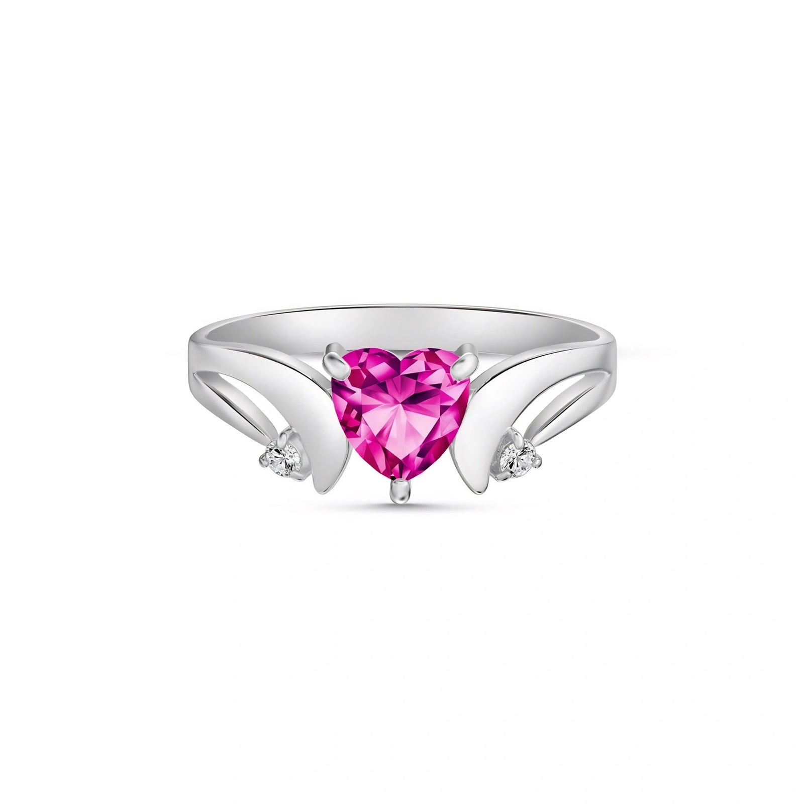White Gold Diamond & Pink Topaz — Annetta