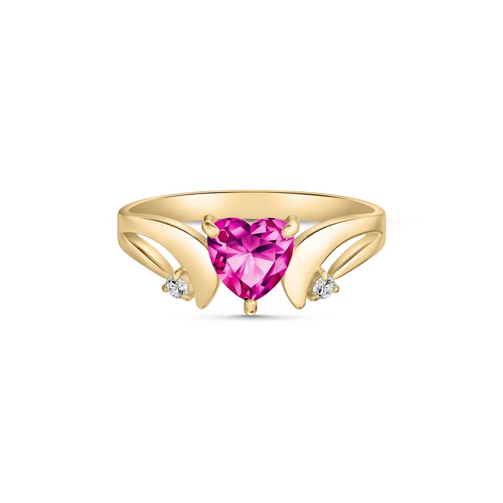 Yellow Gold Diamond & Pink Topaz — Annetta