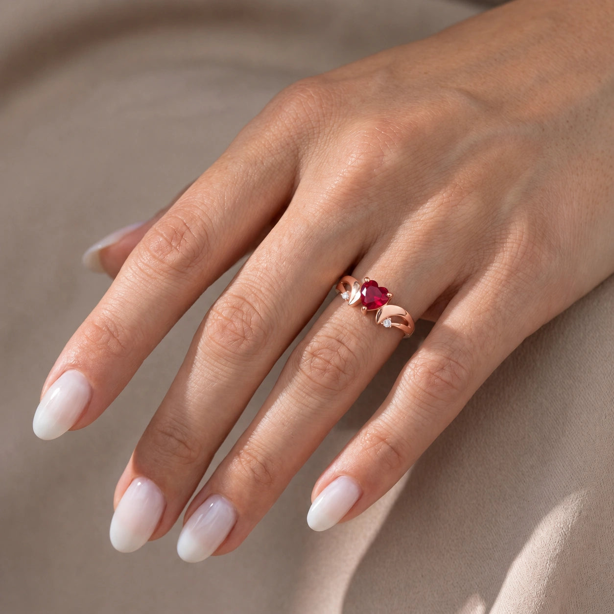 Rose Gold Garnet & Diamond — Annetta