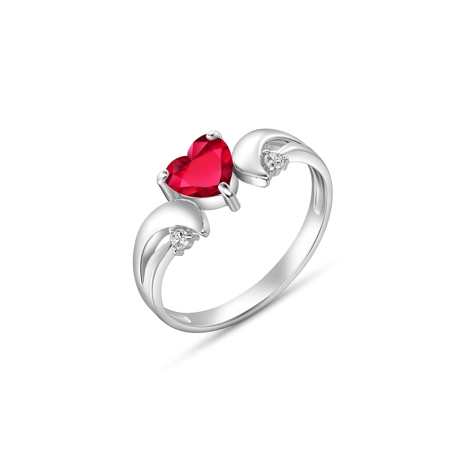 White Gold Garnet & Diamond — Annetta