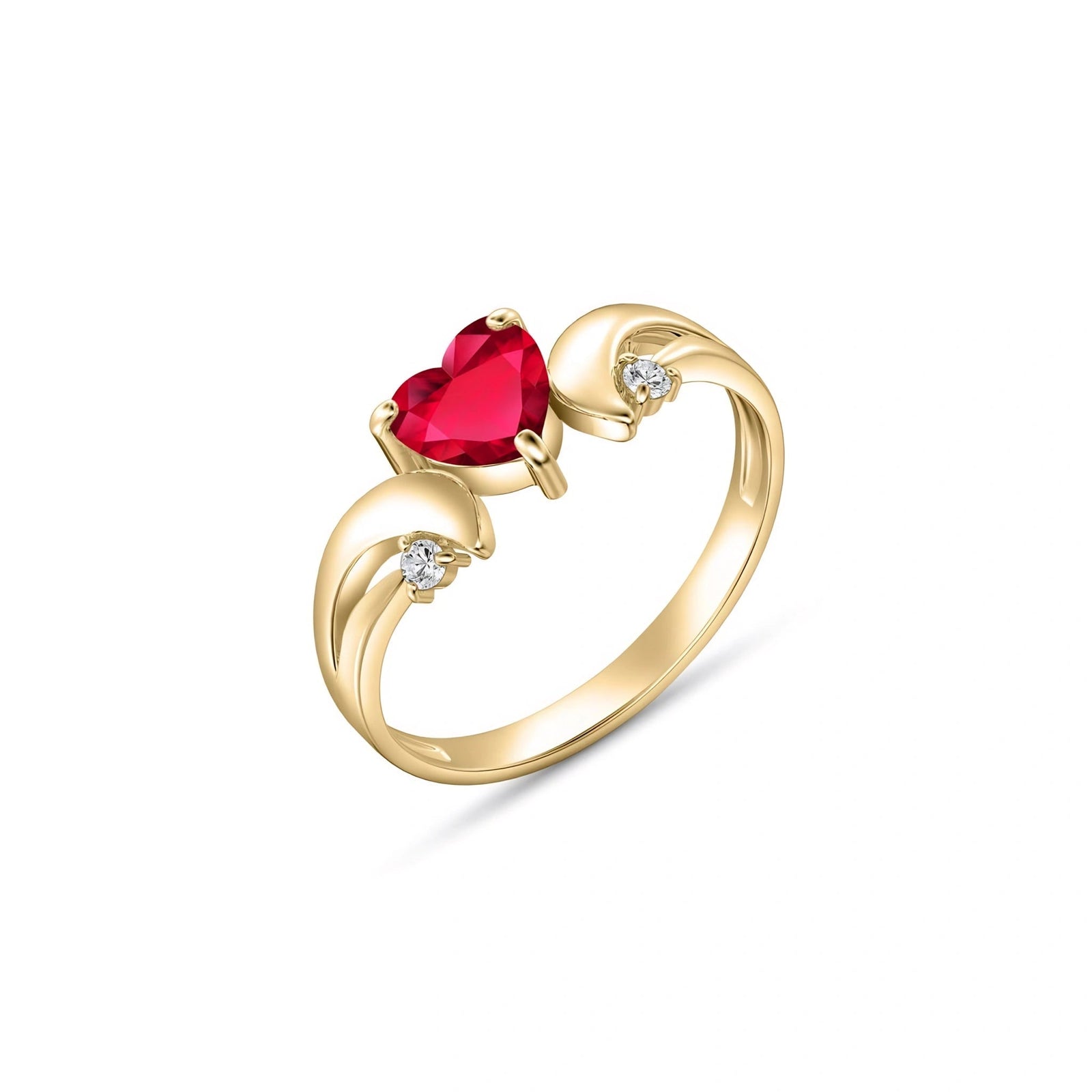 Yellow Gold Garnet & Diamond — Annetta