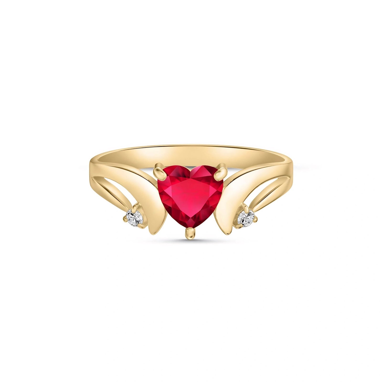 Yellow Gold Garnet & Diamond — Annetta