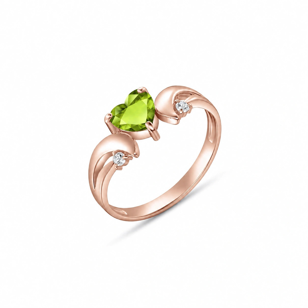 Rose Gold Peridot & Diamond — Annetta