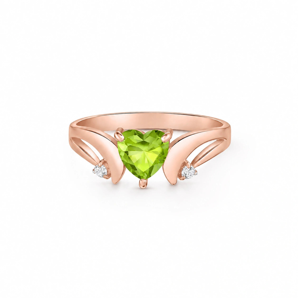 Rose Gold Peridot & Diamond — Annetta