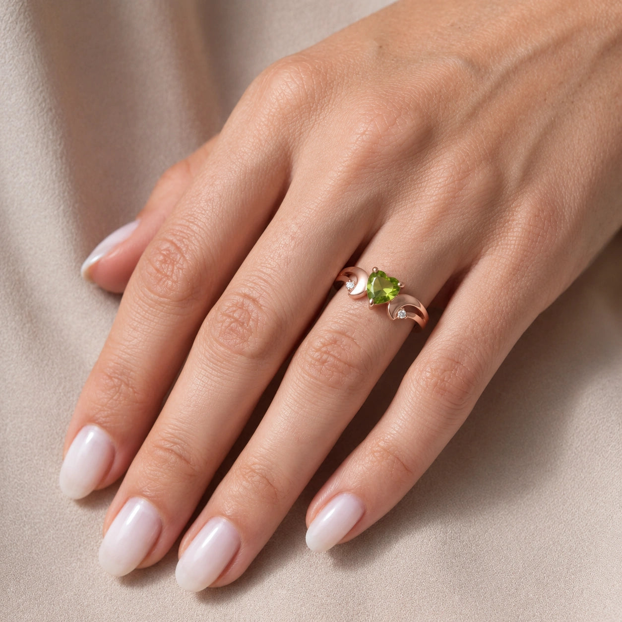 Rose Gold Peridot & Diamond — Annetta
