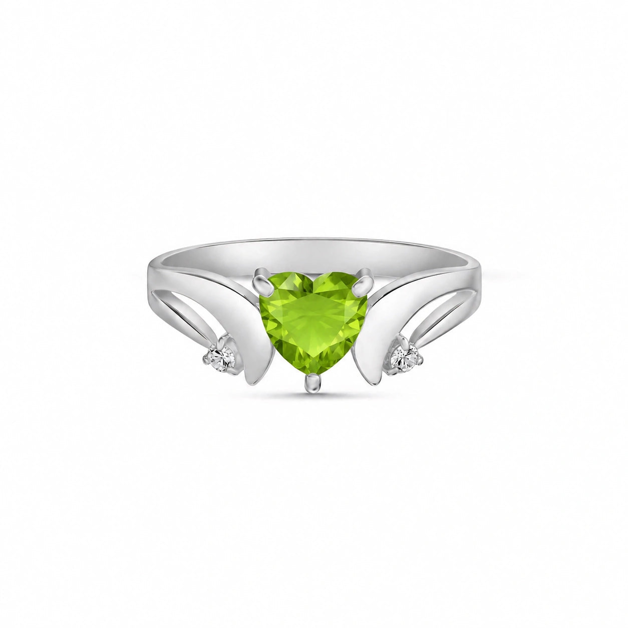 White Gold Peridot & Diamond — Annetta