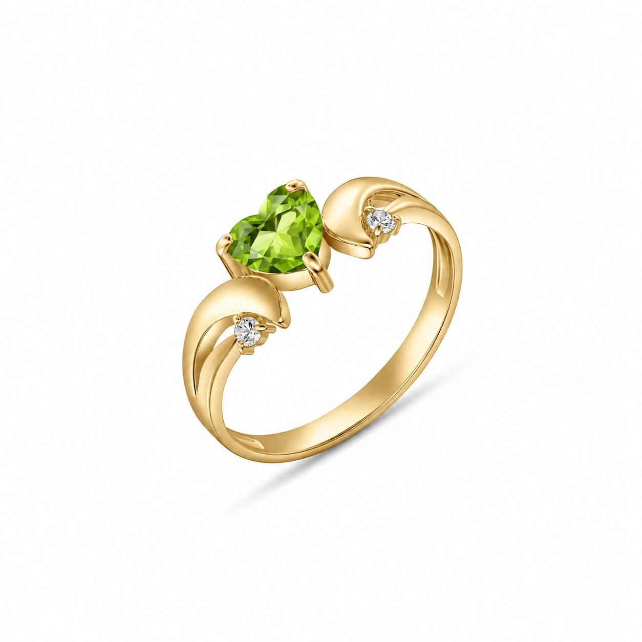 Yellow Gold Peridot & Diamond — Annetta