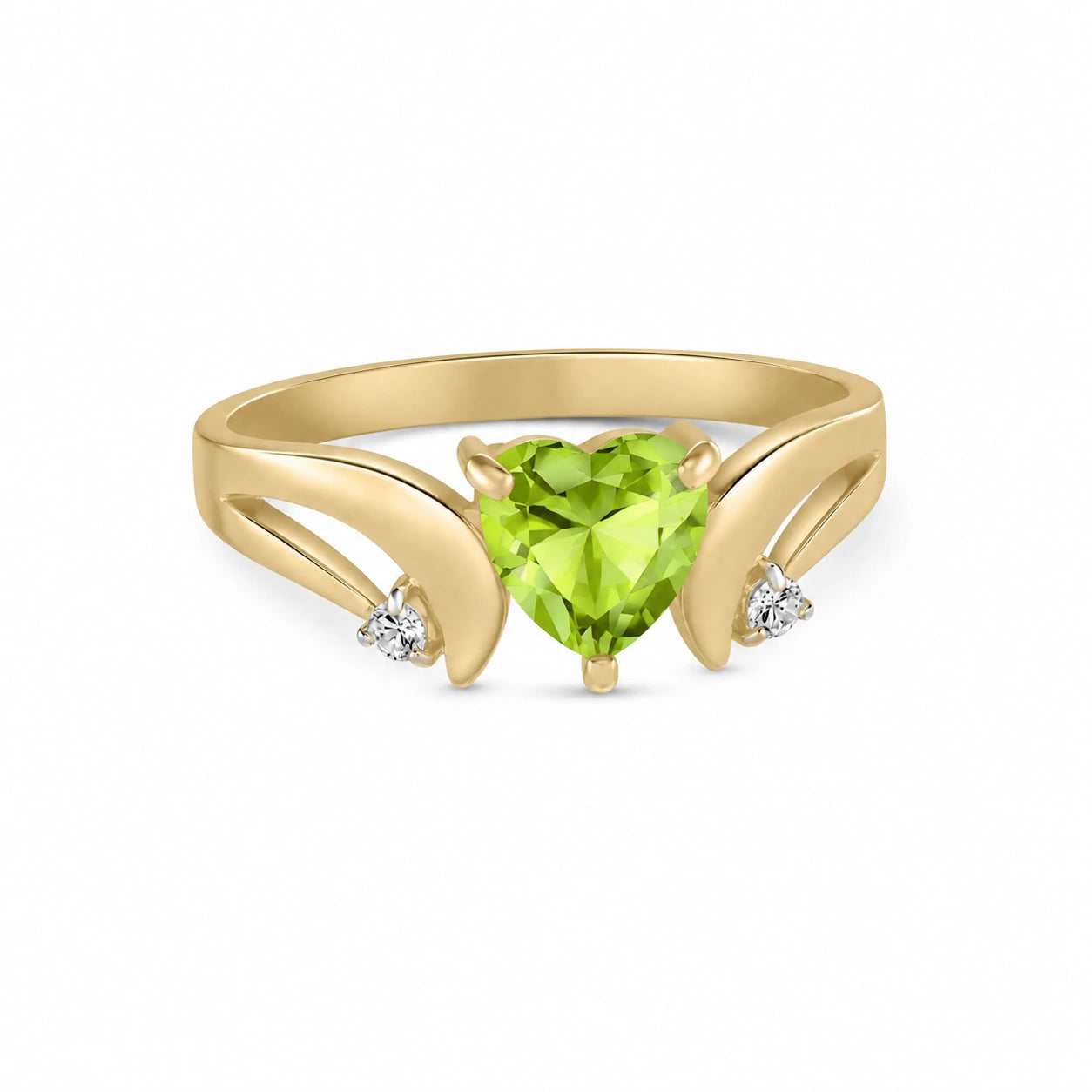 Yellow Gold Peridot & Diamond — Annetta