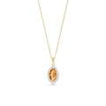 Yellow Gold Pendant Necklace Blue Topaz 10K — Immacolata