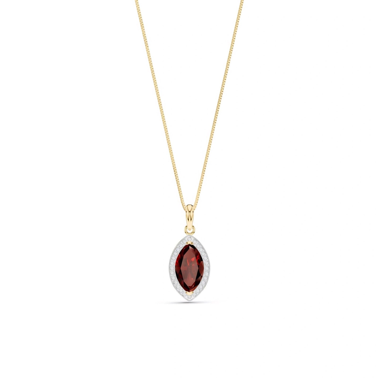 Yellow Gold Pendant Necklace Citrine 10K — Immacolata