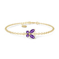 Yellow Gold Bracelet Amethyst 10K — Azzurra
