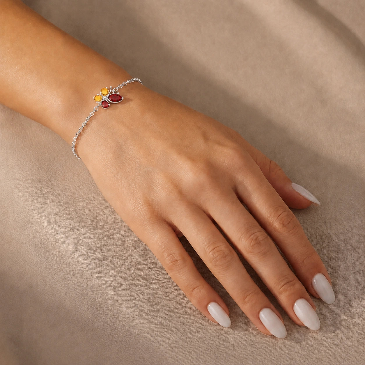 White Gold Bracelet Aquamarine 10K — Azzurra