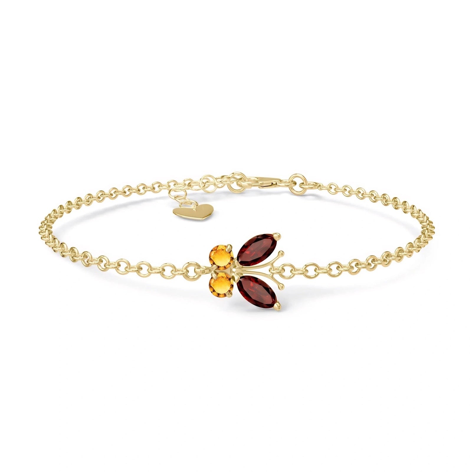 Yellow Gold Bracelet Aquamarine 10K — Azzurra