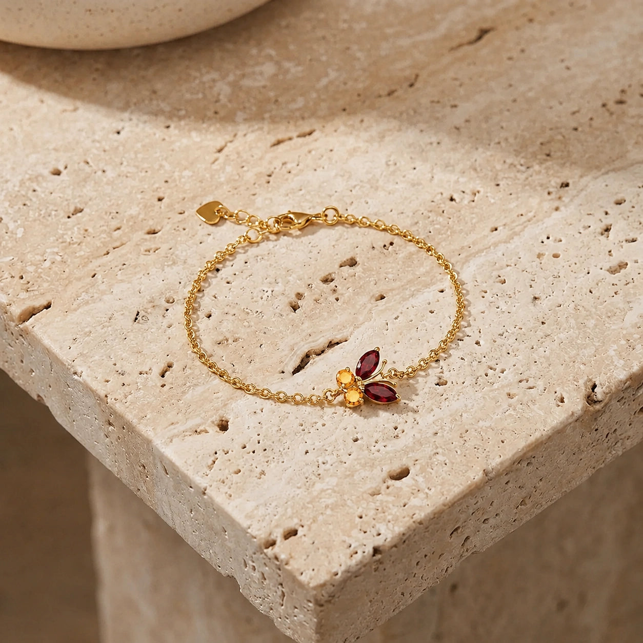 Yellow Gold Bracelet Aquamarine 10K — Azzurra