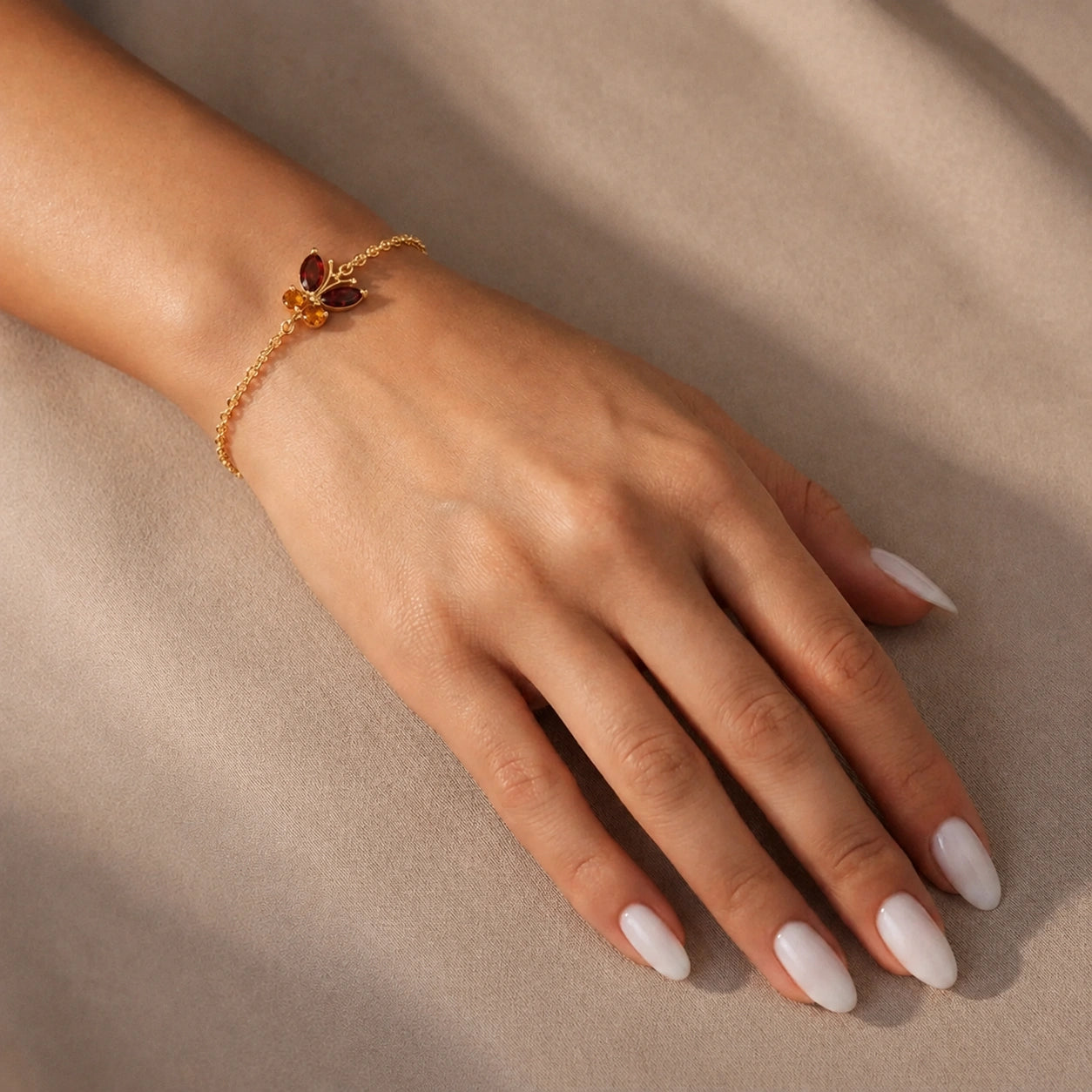 Yellow Gold Bracelet Aquamarine 10K — Azzurra